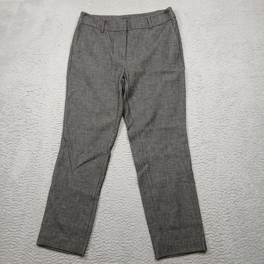 Ann Taylor Factory Pants Womens 4 Gray Heather Stretch Dress‎ Slacks Career Work